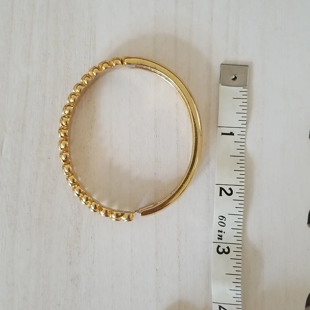 Vintage 1980s Nolan Miller Rhinestone Hinged Cuff